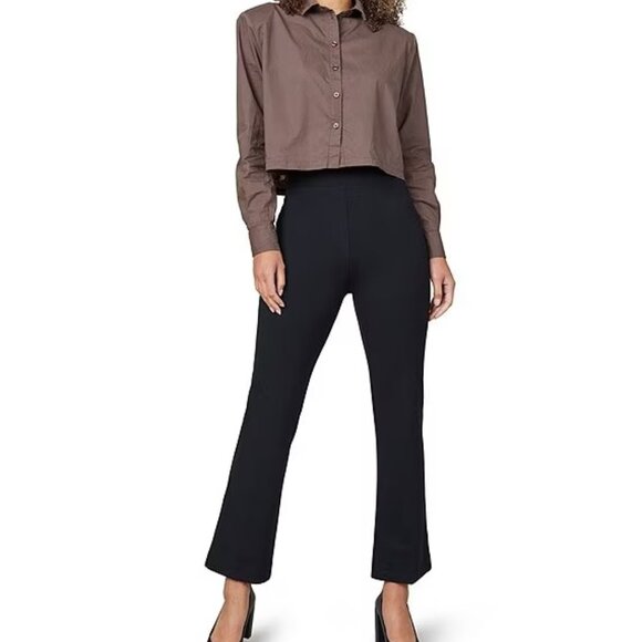 Spanx Black SPANXsmooth PerfectFit Ponte Kick Flare Leg Pants Size Large L - Picture 1 of 10